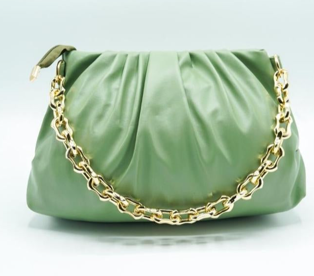 Women's PU Leather Plain Clutch Bag