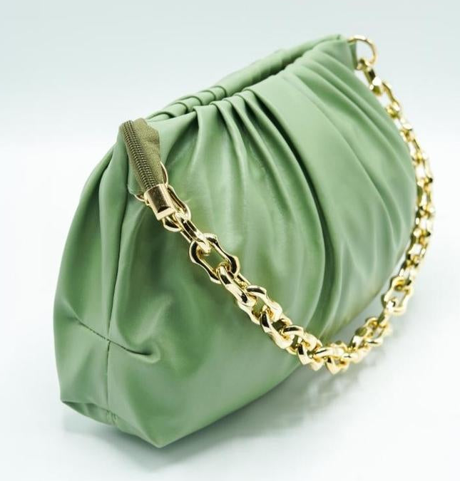 Women's PU Leather Plain Clutch Bag