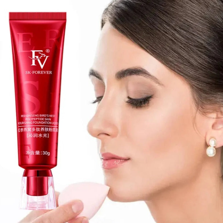 1PCS FV Liquid Foundation Makeup, Full Coverage Oil Control Flawless 12 Hour Long Lasting Concealer Matte Foundation.