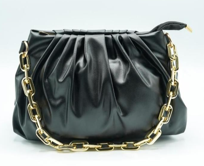 Women's PU Leather Plain Clutch Bag