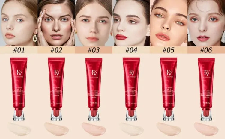 1PCS FV Liquid Foundation Makeup, Full Coverage Oil Control Flawless 12 Hour Long Lasting Concealer Matte Foundation.
