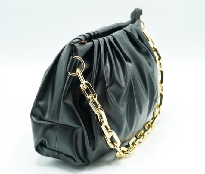 Women's PU Leather Plain Clutch Bag