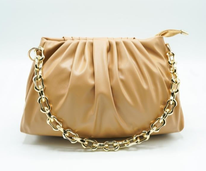 Women's PU Leather Plain Clutch Bag