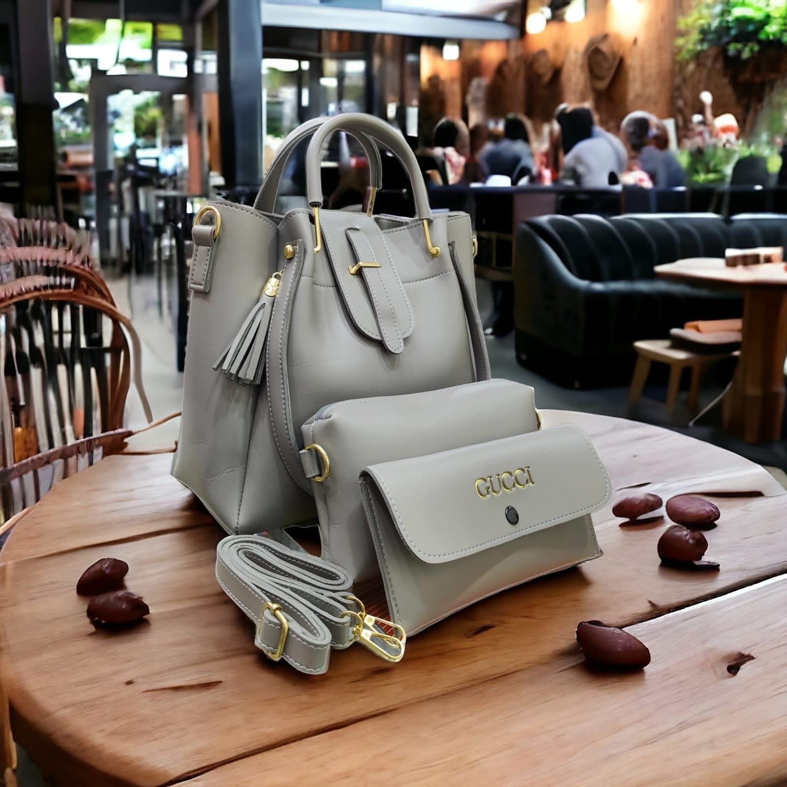 New Gucci Ladies Handbag - 3 pieces Set