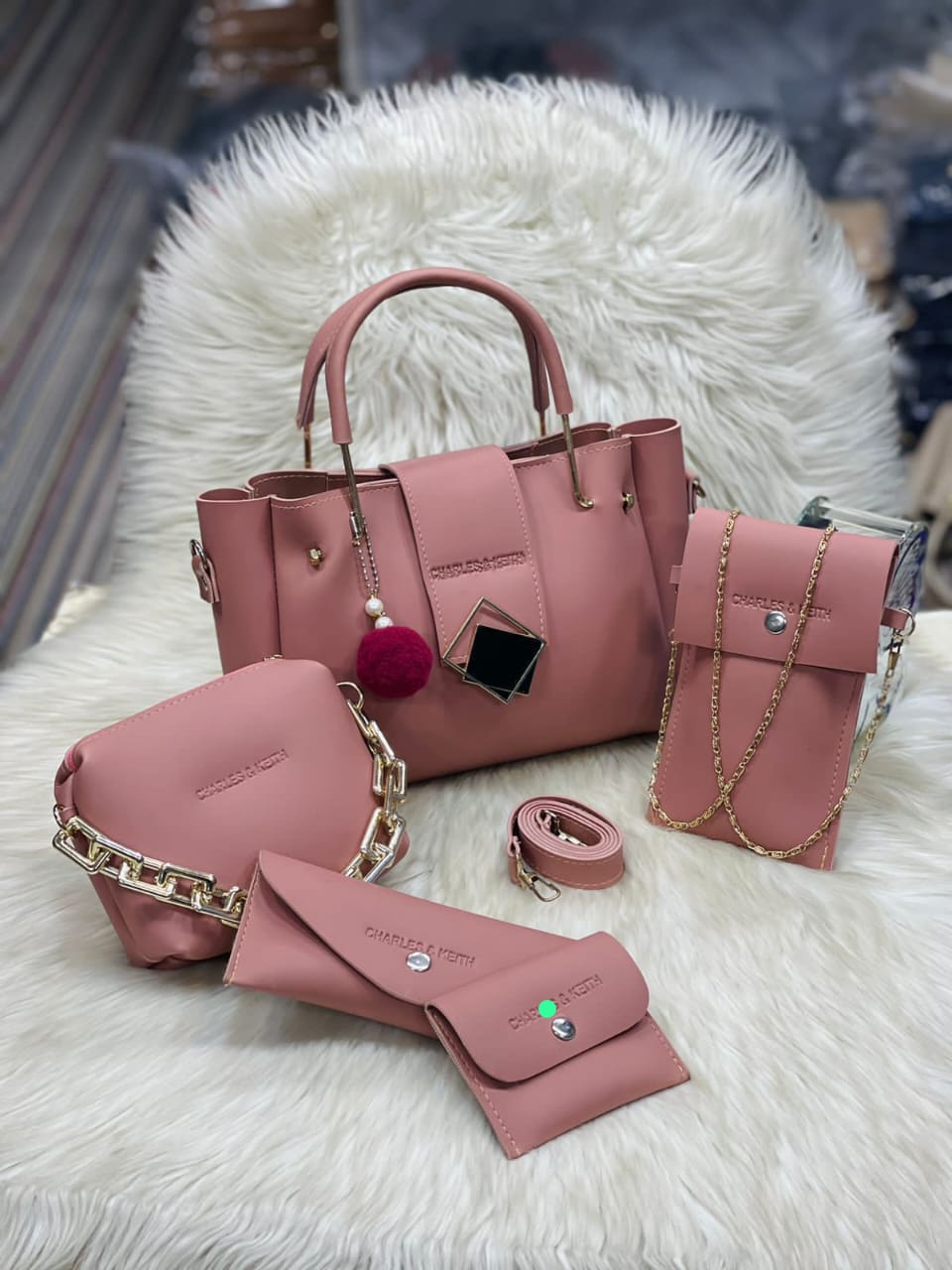 Charles  & Keith 5 Pcs Bag Set for Girls