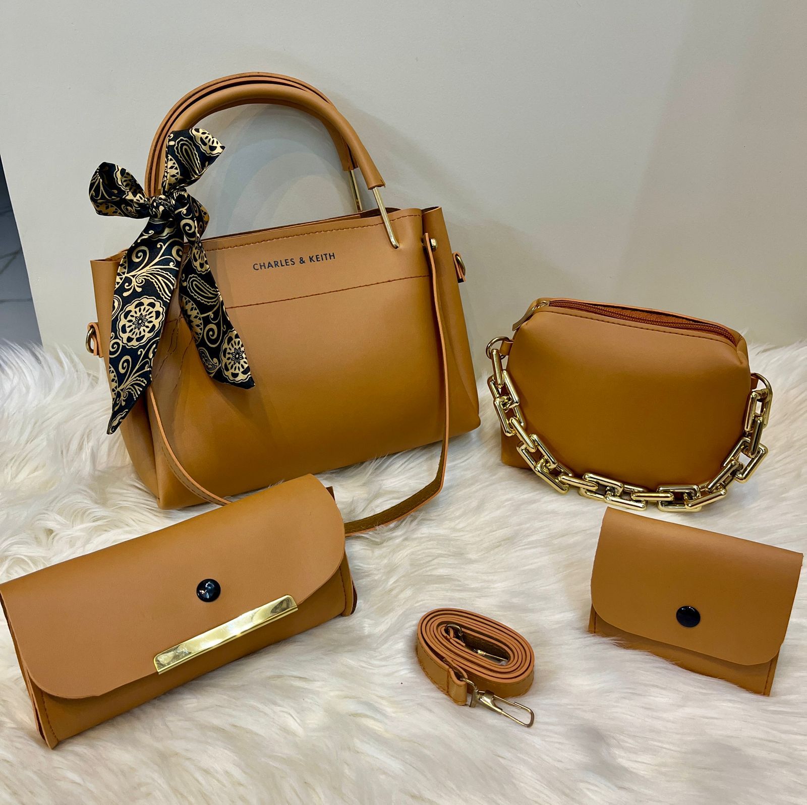 Charles & Keith High Quality With Cloud bag, Clutch and Mini Wallet