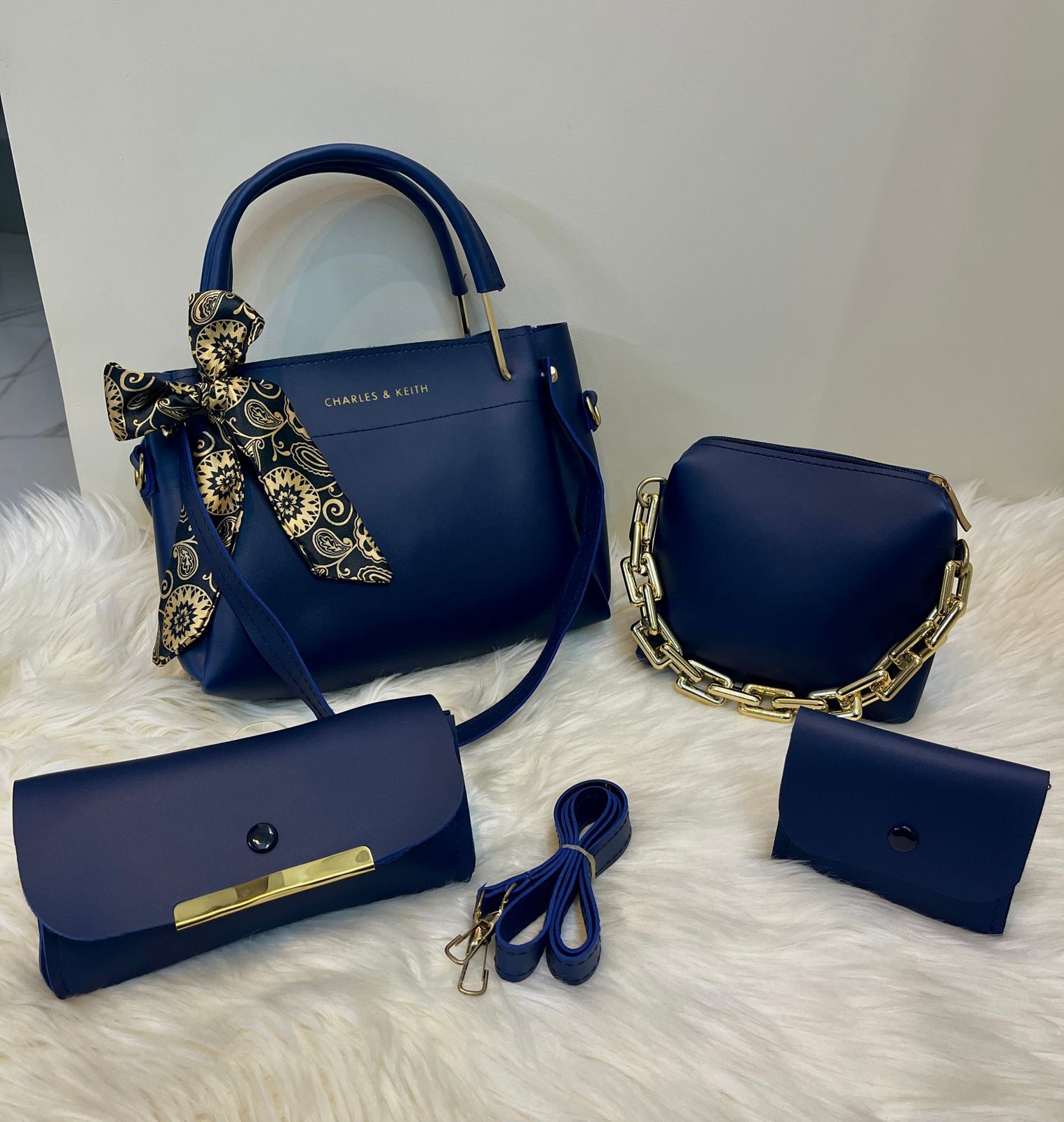 Charles & Keith High Quality With Cloud bag, Clutch and Mini Wallet