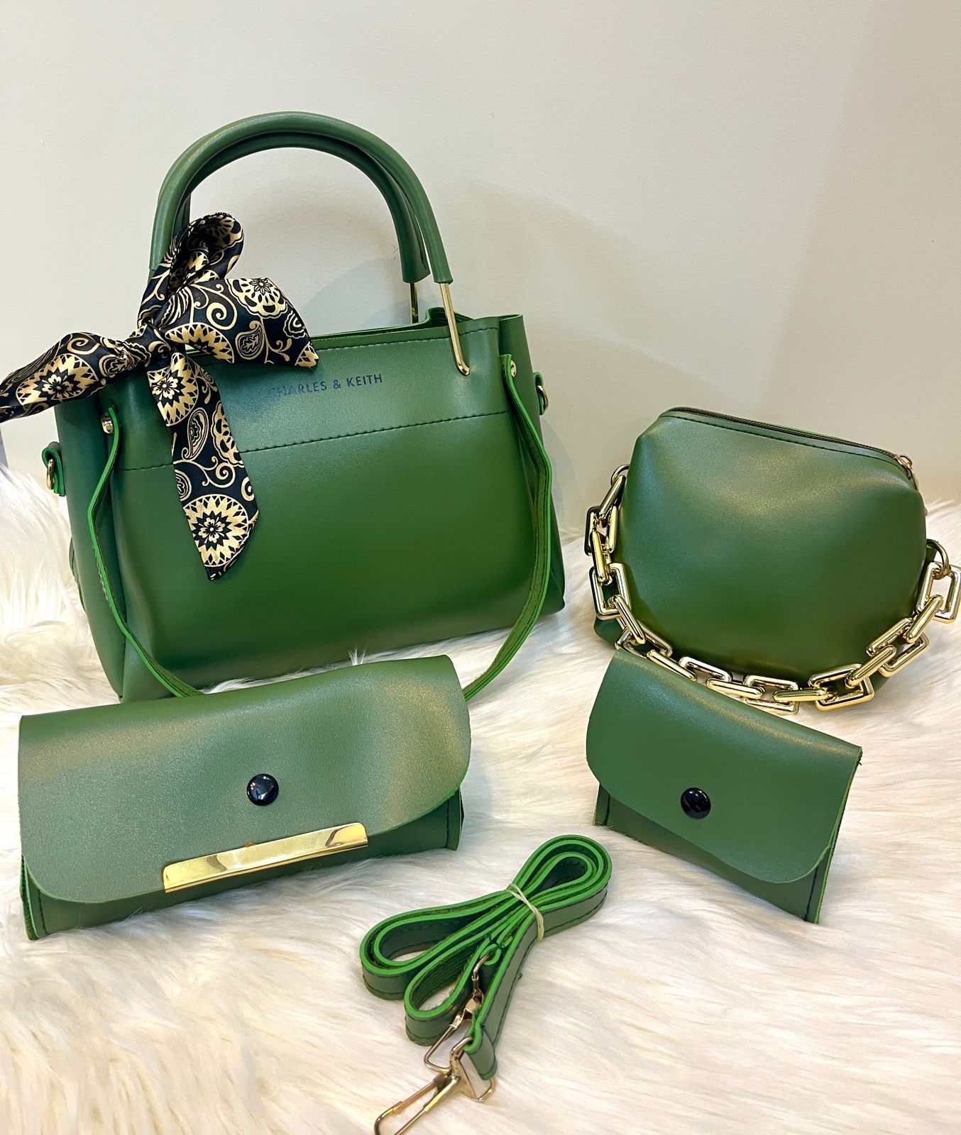 Charles & Keith High Quality With Cloud bag, Clutch and Mini Wallet